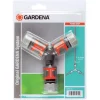 GARDENA Nécessaire De Dérivation En Y Pour Arrosage 13 Mm (1/2) Et 15 Mm (5/8), Raccord De Tuyau 16